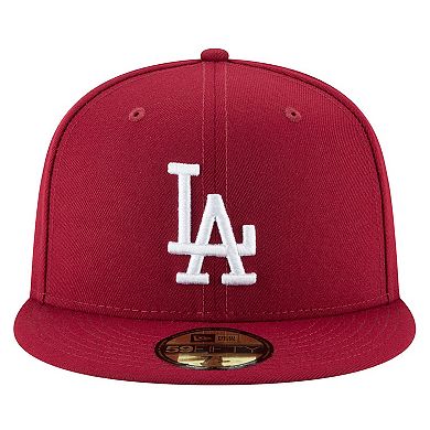 Men's New Era Red Los Angeles Dodgers 2024/25 Back to Back Champions Circle Side Patch Fitted 59FIFTY Hat