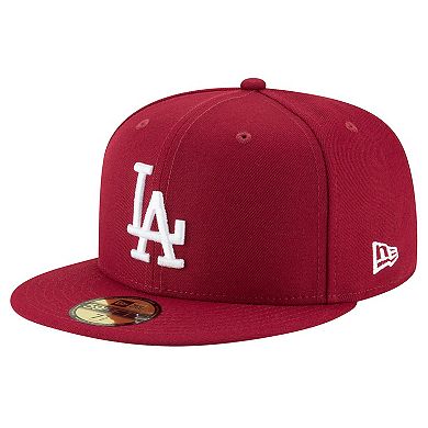 Men's New Era Red Los Angeles Dodgers 2024/25 Back to Back Champions Circle Side Patch Fitted 59FIFTY Hat