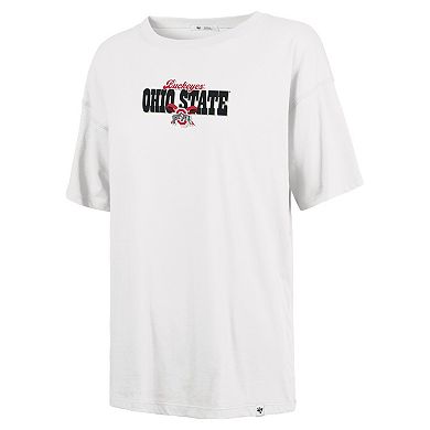 Women's '47 White Ohio State Buckeyes Pennant Sadie T-Shirt