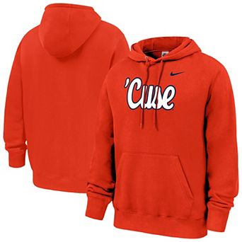 Men's Nike Orange Syracuse Orange Script Club Fleece Hoodie