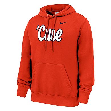 Men's Nike Orange Syracuse Orange Script Club Fleece Hoodie