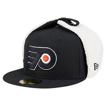 Men's New Era Black Philadelphia Flyers Injection Dog Ear Classic Fitted Hat