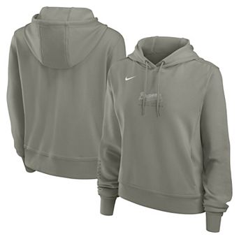 Women's Nike Olive Atlanta Braves One Tri-Blend Dri-FIT Hoodie