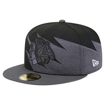 Men's New Era Black Chicago Blackhawks Spikes 59FIFTY Fitted Hat