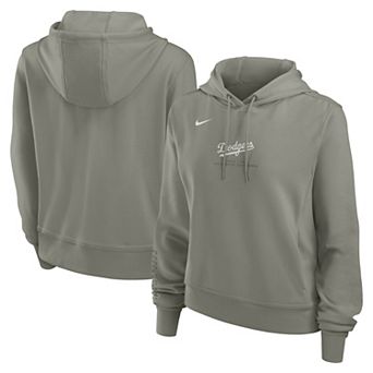 Women's Nike Olive Los Angeles Dodgers One Tri-Blend Dri-FIT Hoodie