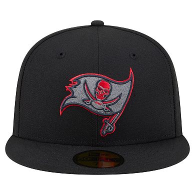 Men's New Era Black Tampa Bay Buccaneers Color Pop 59FIFTY Fitted Hat