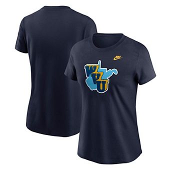 Women's Nike Navy West Virginia Mountaineers 1965 Throwback T-Shirt