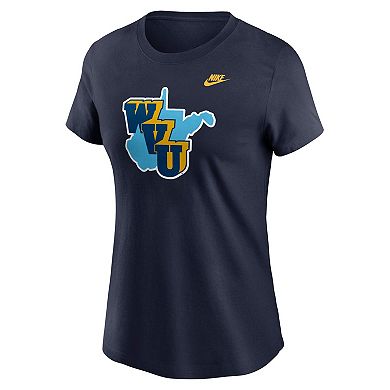 Women's Nike Navy West Virginia Mountaineers 1965 Throwback T-Shirt