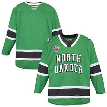 Men's CCM Kelly Green North Dakota Replica Hockey Jersey