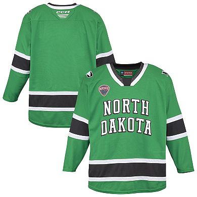 Men's CCM Kelly Green North Dakota Replica Hockey Jersey