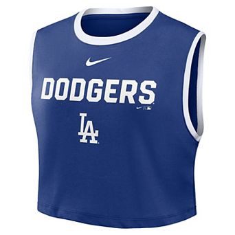 Women's Nike Royal Los Angeles Dodgers Primetime Loose Dri-FIT Cropped Tank Top