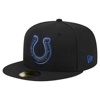 Men's New Era Black Indianapolis Colts Color Pop 59FIFTY Fitted Hat