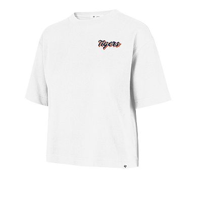 Women's '47 White Detroit Tigers Collage Script Reed City T-Shirt
