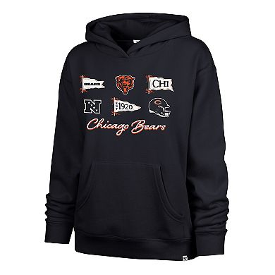 Women's '47 Navy Chicago Bears Bow & Banners Naomi Hoodie