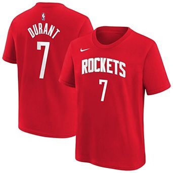 Youth Nike Kevin Durant Red Houston Rockets Icon Name & Number T-Shirt