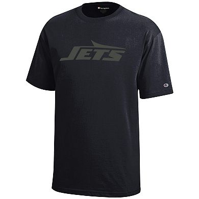 Youth Champion Black New York Jets Tonal T-Shirt