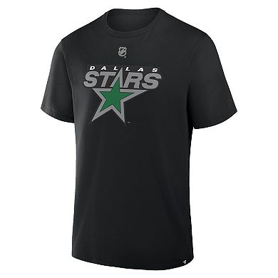 Men's Fanatics Mikko Rantanen Black Dallas Stars Authentic Stack Name & Number T-Shirt