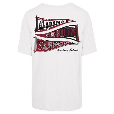 Women's '47 White Alabama Crimson Tide Pennant Sadie T-Shirt