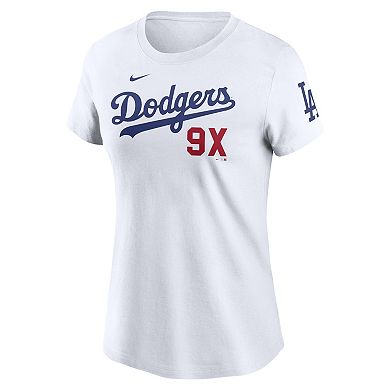 Women's Nike White Los Angeles Dodgers 9X Champions T-Shirt