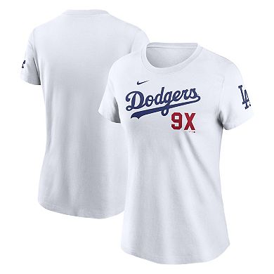Women's Nike White Los Angeles Dodgers 9X Champions T-Shirt