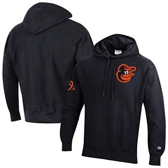 Men's Champion Black Baltimore Orioles Reverse Weave Chenille Hoodie