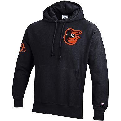 Men's Champion Black Baltimore Orioles Reverse Weave Chenille Hoodie