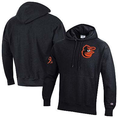 Men's Champion Black Baltimore Orioles Reverse Weave Chenille Hoodie