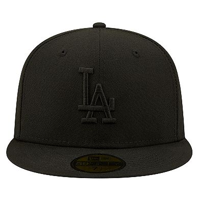 Men's New Era Black Los Angeles Dodgers 2024/25 Back to Back Champions Circle Side Patch Fitted 59FIFTY Hat