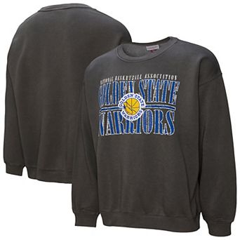 Men's Mitchell & Ness Black Golden State Warriors NBA Downtown Collection Fleece Sweatshirt