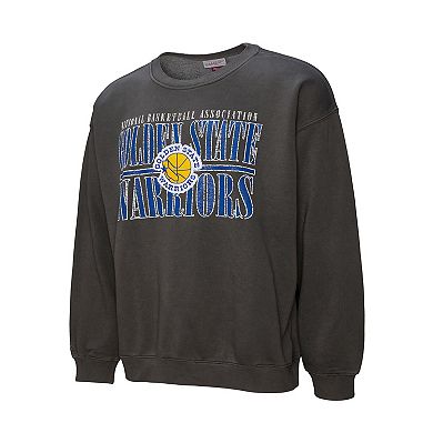 Men's Mitchell & Ness Black Golden State Warriors NBA Downtown Collection Fleece Sweatshirt