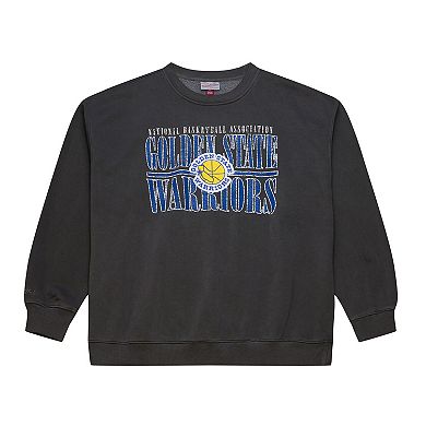 Men's Mitchell & Ness Black Golden State Warriors NBA Downtown Collection Fleece Sweatshirt