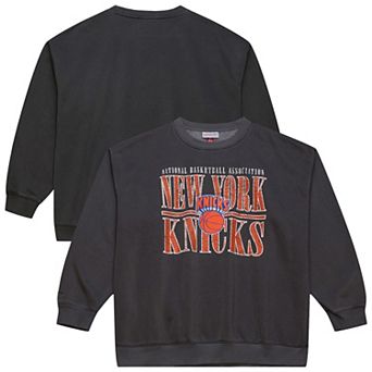 Men's Mitchell & Ness Black New York Knicks NBA Downtown Collection Fleece Sweatshirt