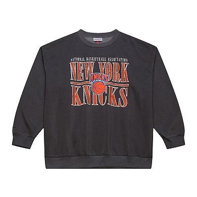 Men's Mitchell & Ness Black New York Knicks NBA Downtown Collection Fleece Sweatshirt