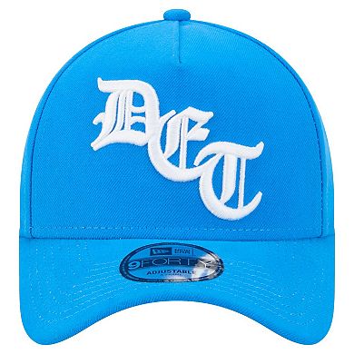 Men's New Era Blue Detroit Lions Mystic 9FORTY A-Frame Adjustable Hat
