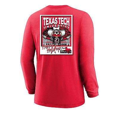 Youth Red Texas Tech Red Raiders Snowy Polaroid Long Sleeve T-Shirt