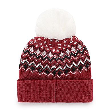 Women's '47 Crimson Alabama Crimson Tide Elsa Cuffed Knit Hat with Pom