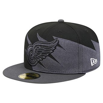 Men's New Era Black Detroit Red Wings Spikes 59FIFTY Fitted Hat