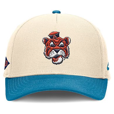 Men's Nike Natural/Light Blue Auburn Tigers Academic Rise Dri-FIT Adjustable Hat
