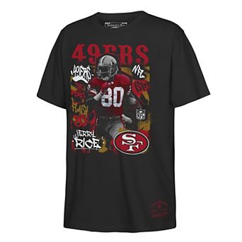 Youth Mitchell & Ness Jerry Rice Black San Francisco 49ers Star Player T-Shirt