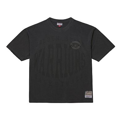 Men's Mitchell & Ness Black Golden State Warriors Downtown Collection Premium T-Shirt