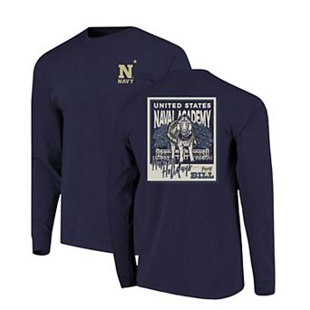 Youth Navy Navy Midshipmen Snowy Polaroid Long Sleeve T-Shirt