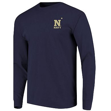 Youth Navy Navy Midshipmen Snowy Polaroid Long Sleeve T-Shirt