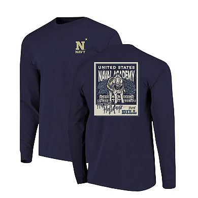Youth Navy Navy Midshipmen Snowy Polaroid Long Sleeve T-Shirt