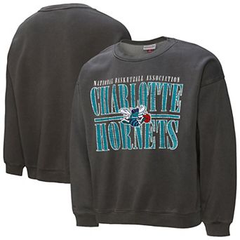 Men's Mitchell & Ness Black Charlotte Hornets NBA Downtown Collection Fleece Sweatshirt