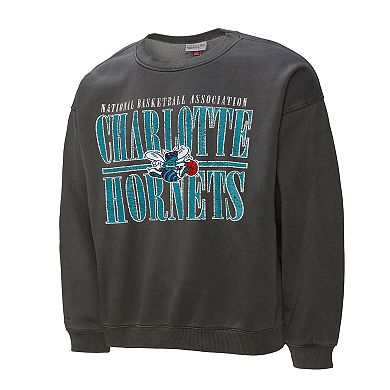 Men's Mitchell & Ness Black Charlotte Hornets NBA Downtown Collection Fleece Sweatshirt