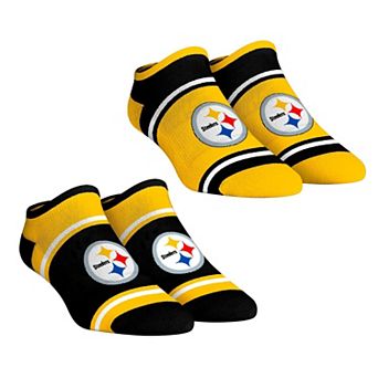 Unisex Rock Em Socks Pittsburgh Steelers 2-Pack Color Block Low Cut Socks Set