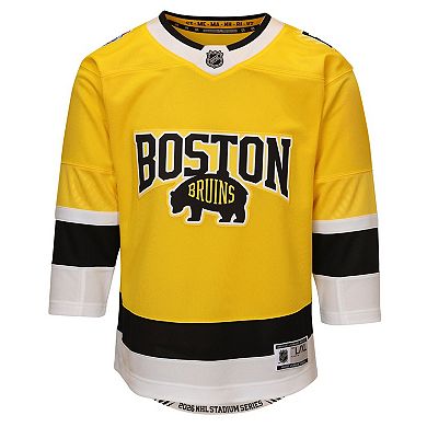 Youth Outerstuff Gold Boston Bruins 2026 Stadium Series Premier Jersey
