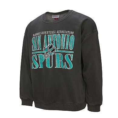 Men's Mitchell & Ness Black San Antonio Spurs NBA Downtown Collection Fleece Sweatshirt