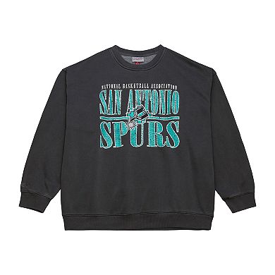 Men's Mitchell & Ness Black San Antonio Spurs NBA Downtown Collection Fleece Sweatshirt
