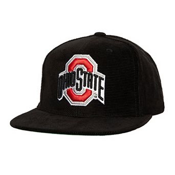 Men's Mitchell & Ness Black Ohio State Buckeyes All Directions Corduroy Snapback Hat
